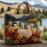 HANDCRAFTED BAG "SHEEP BY THE LAKE"