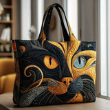 HANDCRAFTED TOTE BAG "MYSTERIOUS CAT"