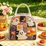 CUTE GHOST AND SWEETS | HANDCRAFTED QUILTED BAG