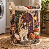 Quilted Laundry Basket – French Bulldog by the Haunted House