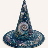 DEEP-SEA MERMAID IN A DARK COASTAL STYLE | HANDMADE QUILTED WITCH HAT
