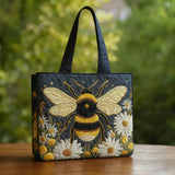 HANDCRAFTED BAG "BEE ON DAISIES AND STARS"