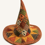 Handmade Quilted Witch Hat – Vintage Harvest Pumpkins