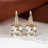 MYSTIC SAPPHIRE STONE HOOP EARRINGS | GOLD JEWELLERY II