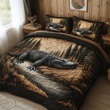 WOODLAND ANIMALS | 3-PIECE QUILTED BED SET