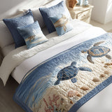 Mia - Quilted Bed Runner - Waterway Wanderer