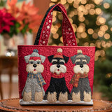 TRIO OF SCHNAUZERS | QUILTED TOTE BAG
