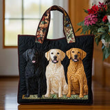 HANDCRAFTED TOTE BAG "THREE LABRADORS"