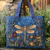 HANDCRAFTED QUILTED BAG "GOLDEN DRAGONFLY"