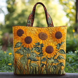 HANDCRAFTED CLASSIC QUILTED BAG "SUNFLOWERS"