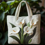 HANDCRAFTED MATELASSÉ BAG "WHITE ARUMY"