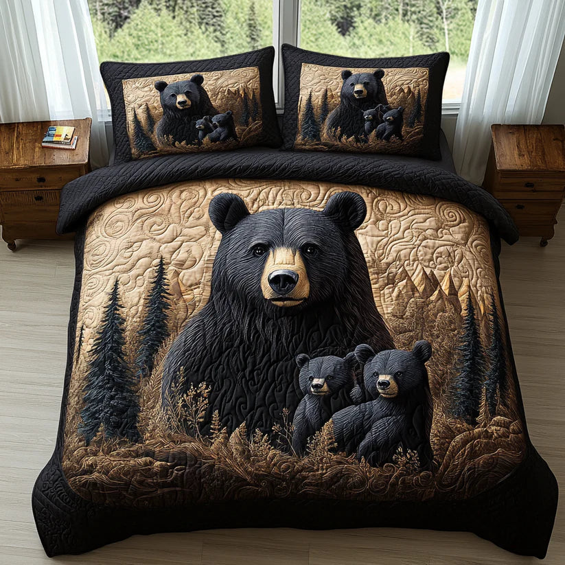 WOODLAND ANIMALS | 3-PIECE QUILTED BED SET