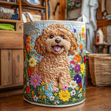 BLOOM JOY PUP | HANDMADE QUILTED LAUNDRY BASKET