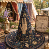 Handmade Quilted Witch Hat – Mystical Tarot and Stars
