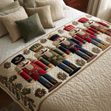 BED RUNNER - NUTCRACKER PARADE | QUILTED TABLE RUNNER