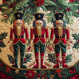 Enchanted Nutcracker Quilted Christmas Tree Skirt