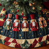 Enchanted Nutcracker Quilted Christmas Tree Skirt