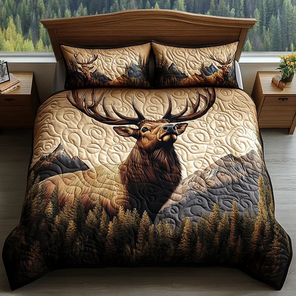 WOODLAND ANIMALS | 3-PIECE QUILTED BED SET