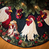 Fowl Festivities Quilted Christmas Tree Skirt