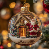 Jolly Santa Christmas Mica Ornament GFSPYC68