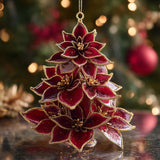 POINSETTIA TREE CHRISTMAS | QUILTED CHRISTMAS ORNAMENT