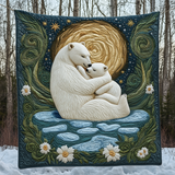 MOTHER AND BABY POLAR BEAR | HANDMADE QUILTED BLANKET