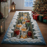 SNOW VILLAGE RUNNER RUG | QUILTED TABLE RUNNER