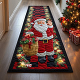 CHRISTMAS SANTA RUNNER RUG | QUILTED TABLE RUNNER