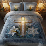 Cross 3-Piece Quilted Bedding Set GFTOHD12715