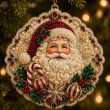 Pearl Santa Christmas Christmas Mica Ornament GFTOHNL2559