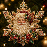 Santa Snowflake Christmas Christmas Mica Ornament GFTOHNL2560