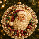 Santa Claus Christmas Mica Ornament