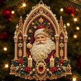 Santa Cathedral Christmas Christmas Mica Ornament GFTOHNL2562