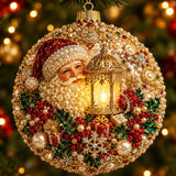 Santa Claus Christmas Mica Ornament