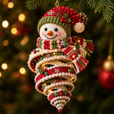 SNOWMAN CHRISTMAS | QUILTED CHRISTMAS ORNAMENT
