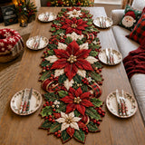 POINSETTIA HOLIDAY GARDEN | QUILTED DOOR HANGER