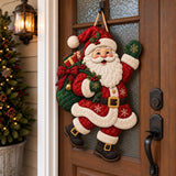 JOLLY SANTA CLAUS | QUILTED DOOR HANGER