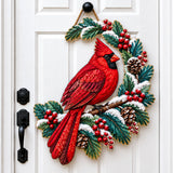 CHRISTMAS CARDINAL | QUILTED DOOR HANGER