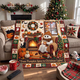 PUMPKIN GHOST | HANDMADE QUILTED BLANKET