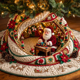 Santa Hideaway Quilted Tree Skirt GFTOMA13755