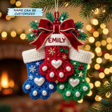 Personalized Stocking Christmas Mica Ornament