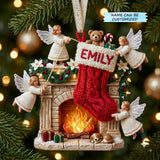 Personalized Stocking Christmas Mica Ornament