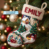 Personalized Stocking Christmas Mica Ornament QTCUZ GFTOMA13797