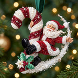 Jolly Santa Christmas Mica Ornament