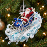 Jolly Santa Christmas Mica Ornament