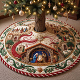 Sacred Nativity Quilted Tree Skirt GFTOMA13868