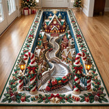 CANDY CANE VILLAGE RUNNER RUG | QUILTED TABLE RUNNER