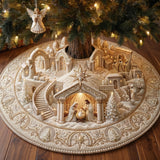 Nativity Village Quilted Tree Skirt GFTOMA14134