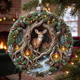 Deer Haven Christmas Mica Ornament GFTOMA14265