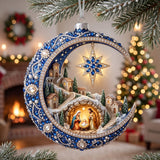 Nativity Village Christmas Mica Ornament GFTOMA14266